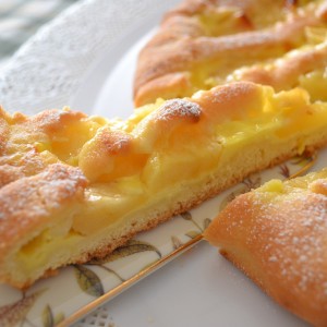 Frolla con crema pasticcera cotta