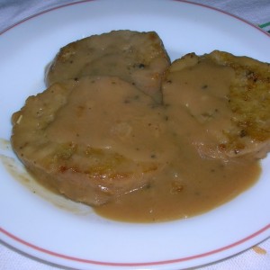 Scaloppina di seitan sfumata al vino bianco