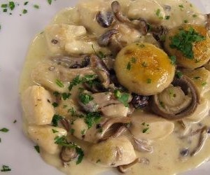 Tacchino & pollo in bocconcini, funghi