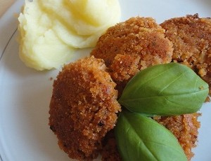 Crocchette di seitan con purè