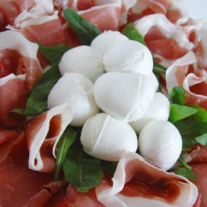 Prosciutto crudo, rucola,pomodorini  e