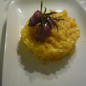 Risotto allo zafferano e luganega