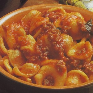 Orecchiette da agr. biologica  Integrali con ragù di carne