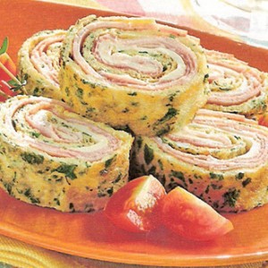 Rollè di frittata alle erbe paesane