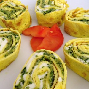 Rollè di frittata alle zucchine