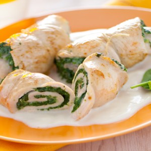 Involtini di Tacchino Farciti agli Spinaci