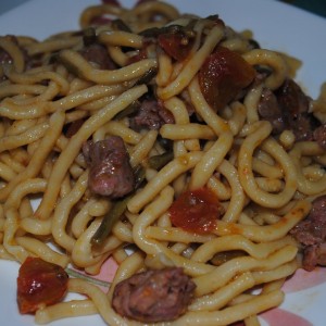 Linguine Salsiccia e pomodorini