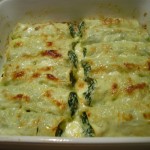 Cannelloni con ricotta, spinaci e prosciutto