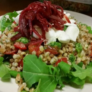 Tris di Cereali Bio in Insalata con pesto di Rucola