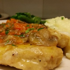 Scaloppe di Pollo Con Funghi e Fontina