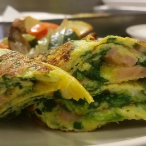 Omelette di Spinaci e Prosciutto