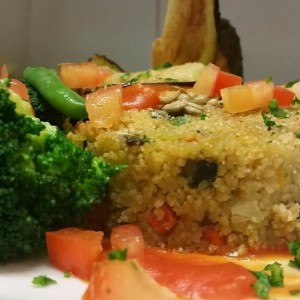 Tortino di Cous-Cous Bio Integrale Con Verdure alla Mediterranea 2