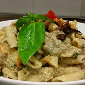 Mezze penne Bio alla crema di Melanzane