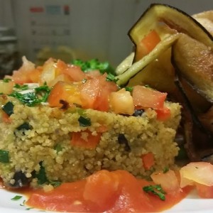 Tortino di Cous-Cous Bio Integrale Con Verdure alla Mediterranea