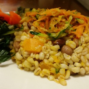 Orzo da Agr. Biologica con Zucca e Legumi Misti ( Ceci , Fagioli Borlotti , Cannellini e Fagioli occhio )1