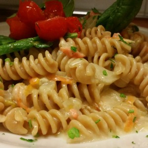 Fusilli Integrali con Indivia e Salmone Fumè