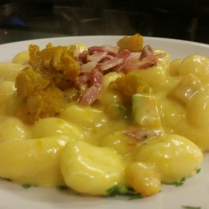 Gnocchi di Patata Con Zucca e Bacon Croccante