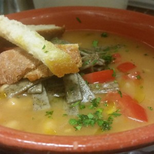 Zuppa di Ceci da Agr. Biologica Con Maltagliati di Grano Saraceno