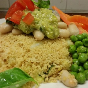 Cous Cous Integrale da Agr. Biologica  Con Pesto di Zucchine , Patate e Fagioli Cannellini (1)