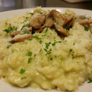 Risotto al Verde  Con Funghi Trifolati  (1)